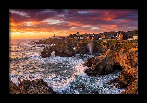 Mendocino Headlands At Sunset