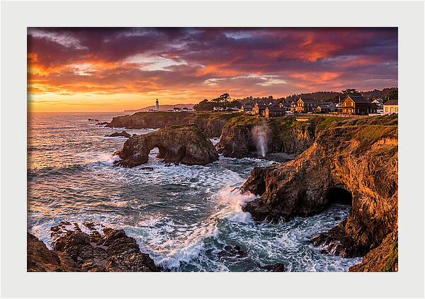 Mendocino Headlands At Sunset