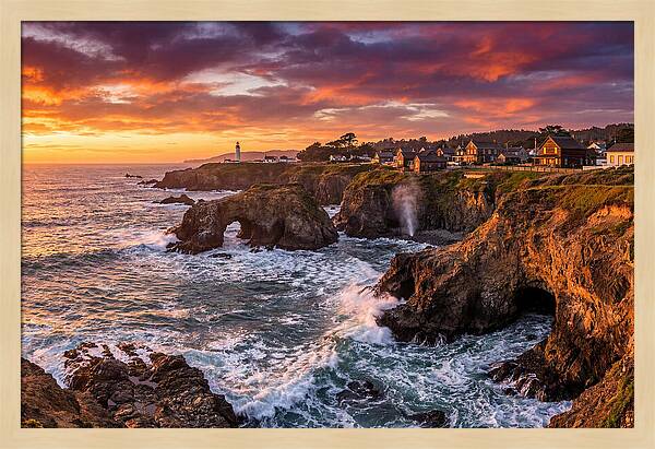 Mendocino Headlands At Sunset