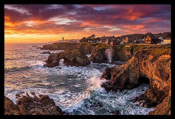 Mendocino Headlands At Sunset