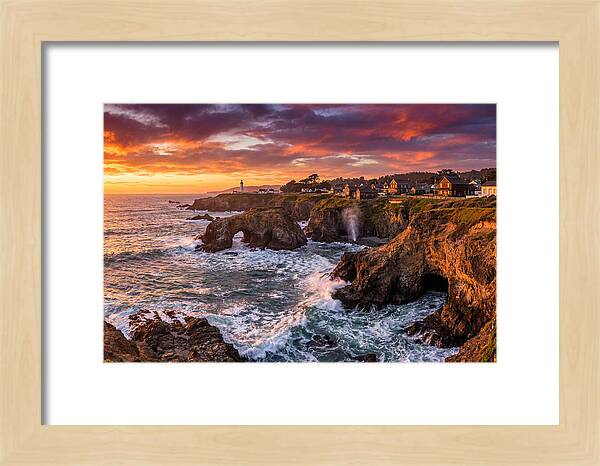Mendocino Headlands At Sunset