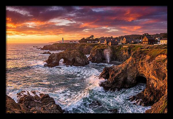 Mendocino Headlands At Sunset