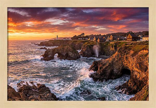 Mendocino Headlands At Sunset