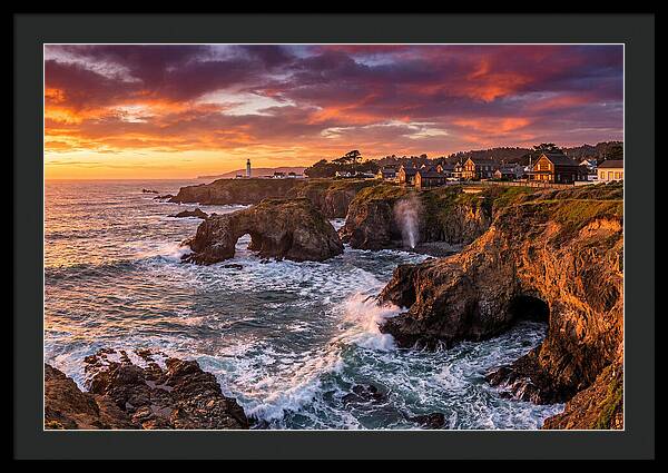 Mendocino Headlands At Sunset