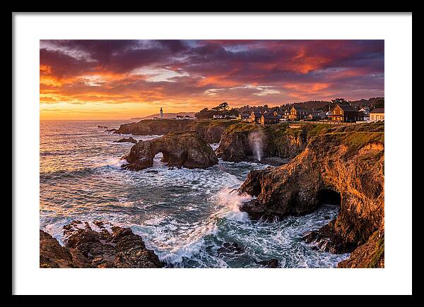 Mendocino Headlands At Sunset