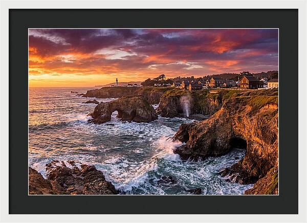 Mendocino Headlands At Sunset