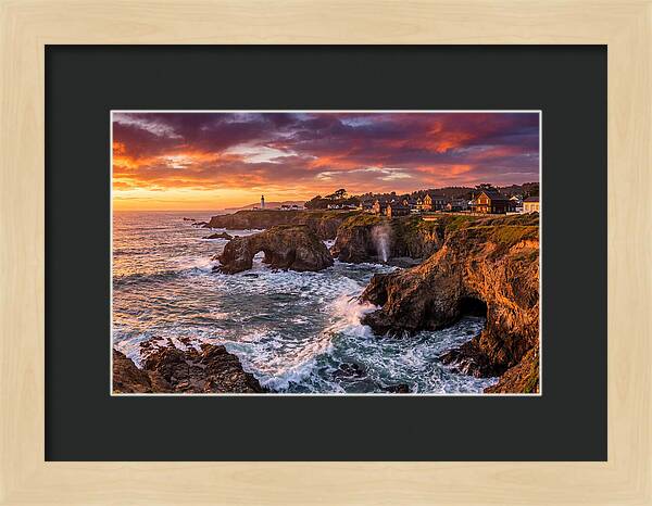 Mendocino Headlands At Sunset