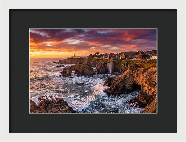 Mendocino Headlands At Sunset