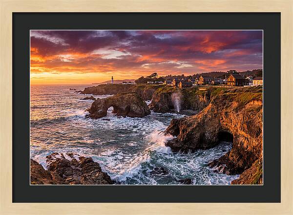 Mendocino Headlands At Sunset