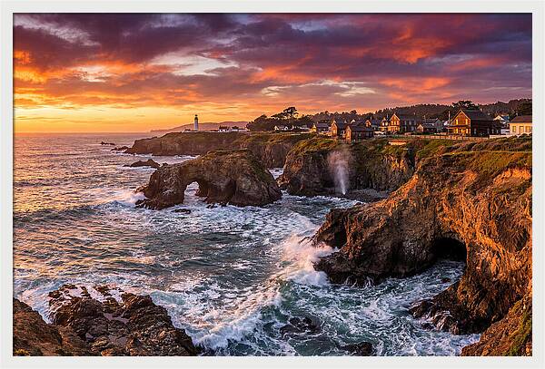 Mendocino Headlands At Sunset