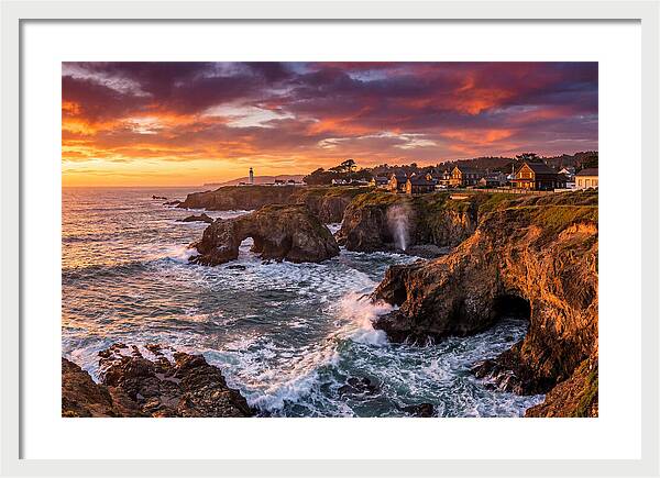Mendocino Headlands At Sunset
