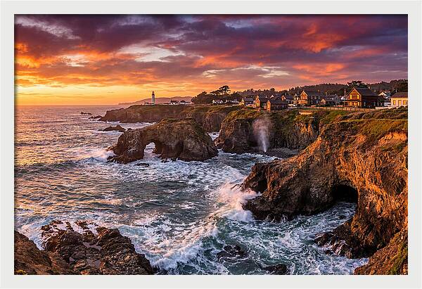Mendocino Headlands At Sunset