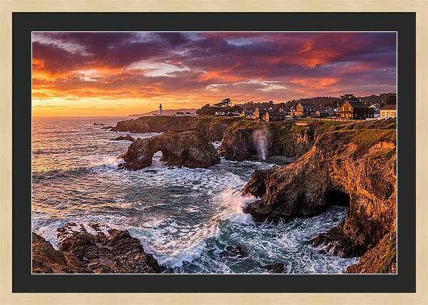 Mendocino Headlands At Sunset