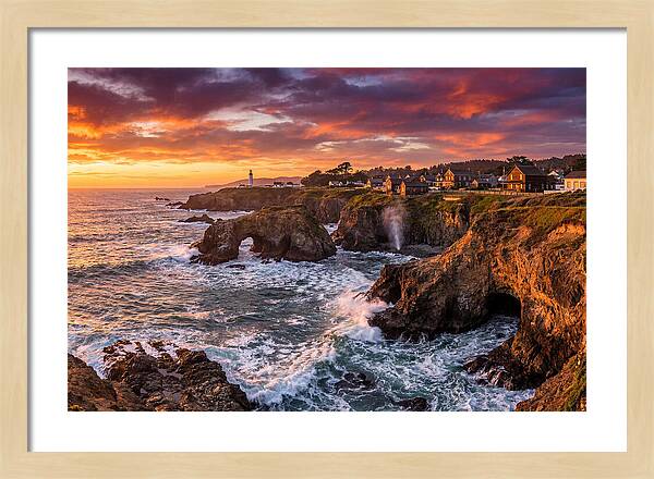 Mendocino Headlands At Sunset