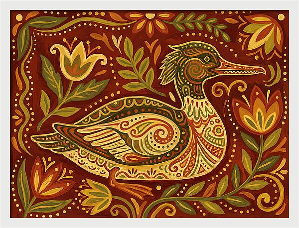 Merganser Folk Art