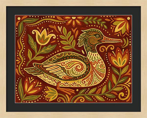 Merganser Folk Art