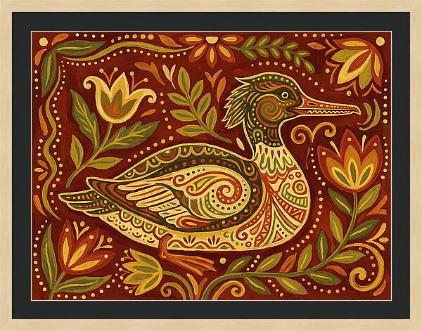 Merganser Folk Art