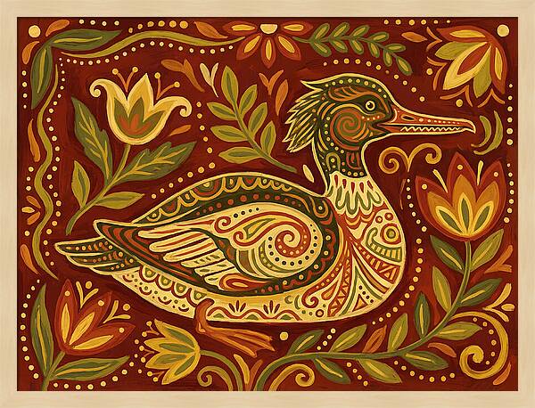 Merganser Folk Art