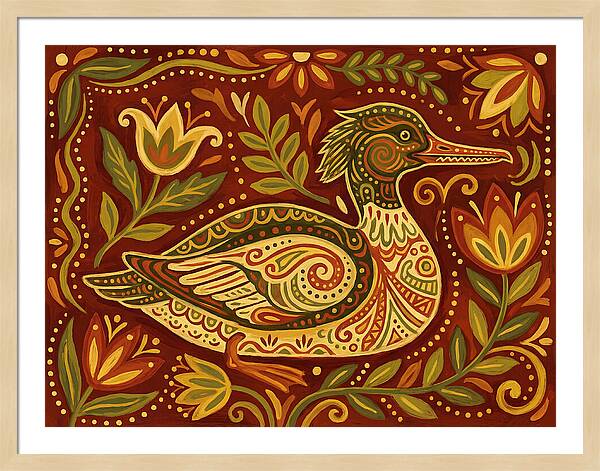 Merganser Folk Art