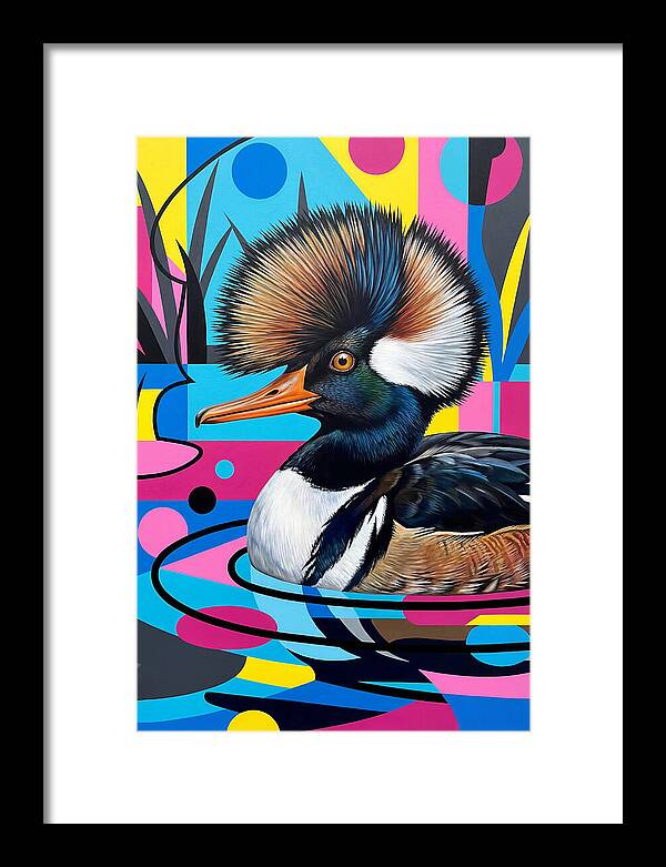Merganser In Vibrant Colors