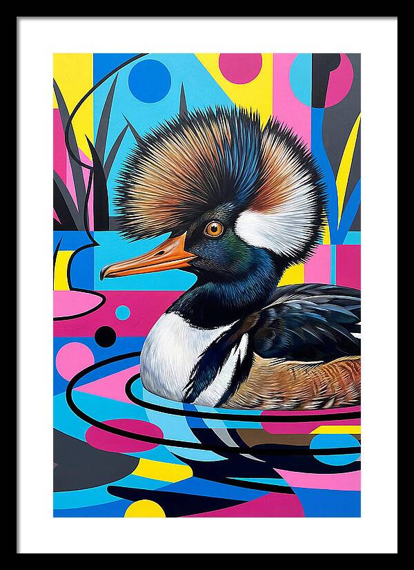 Merganser In Vibrant Colors
