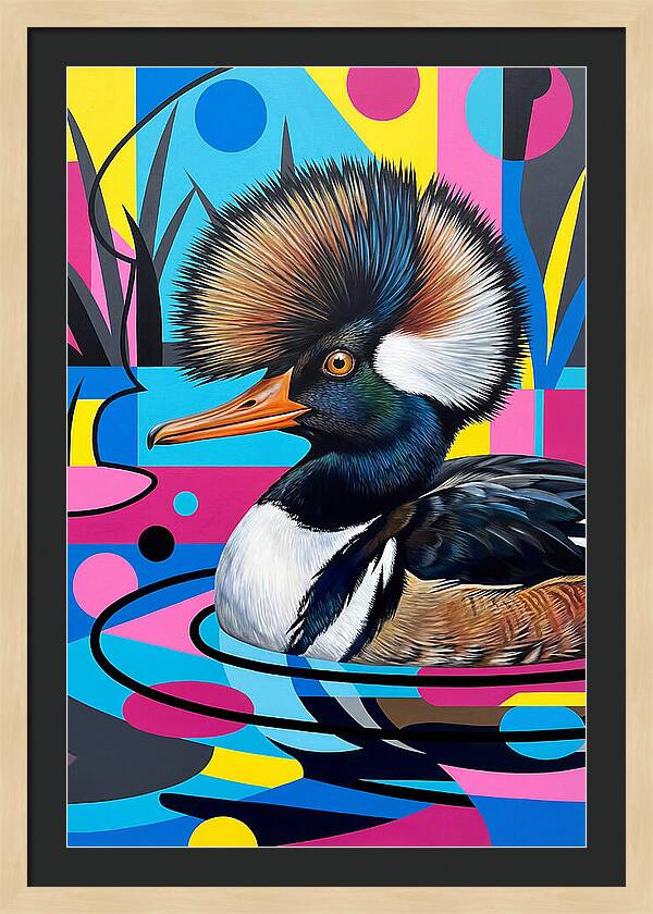 Merganser In Vibrant Colors
