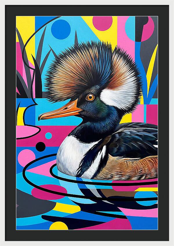 Merganser In Vibrant Colors