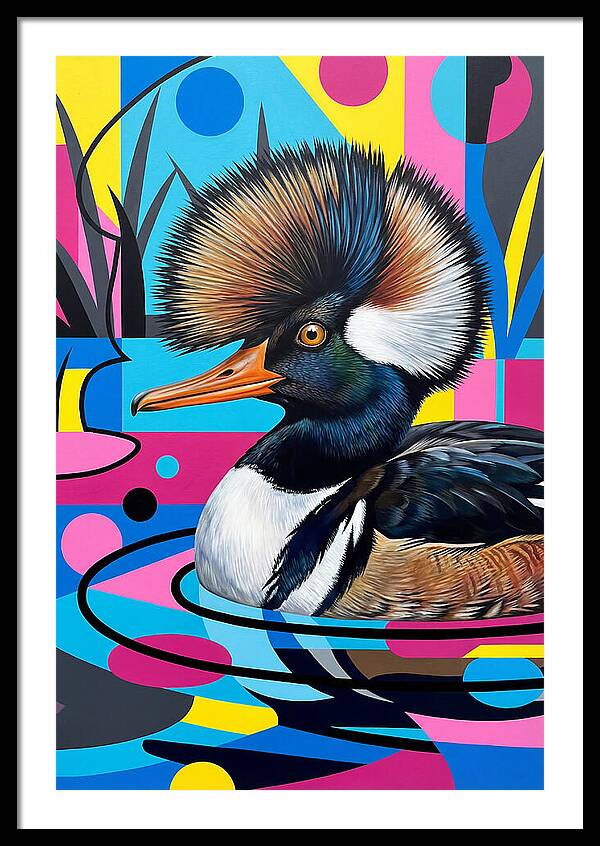 Merganser In Vibrant Colors