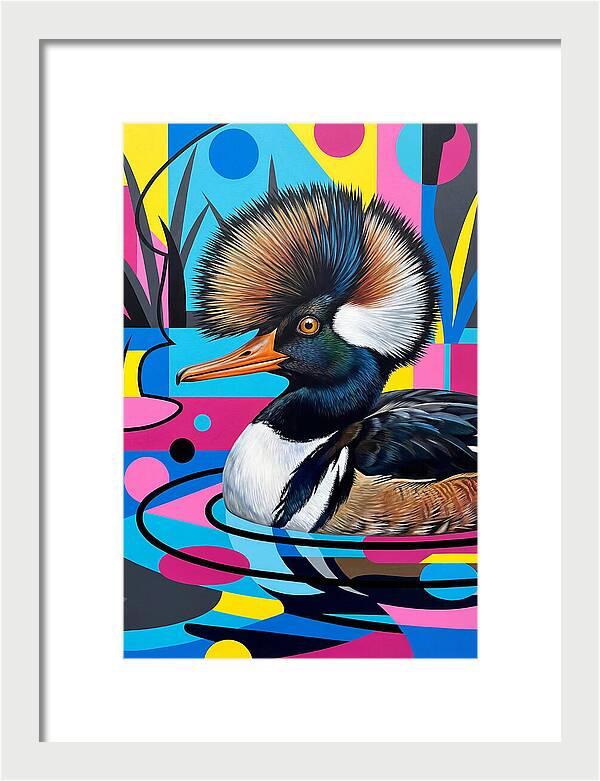 Merganser In Vibrant Colors