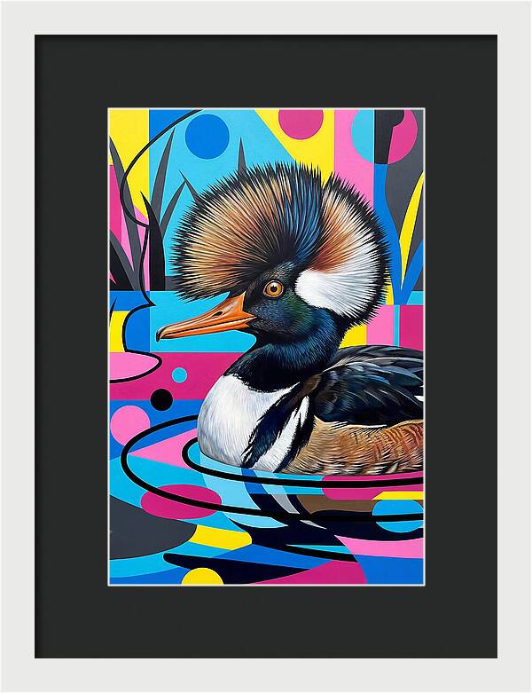Merganser In Vibrant Colors