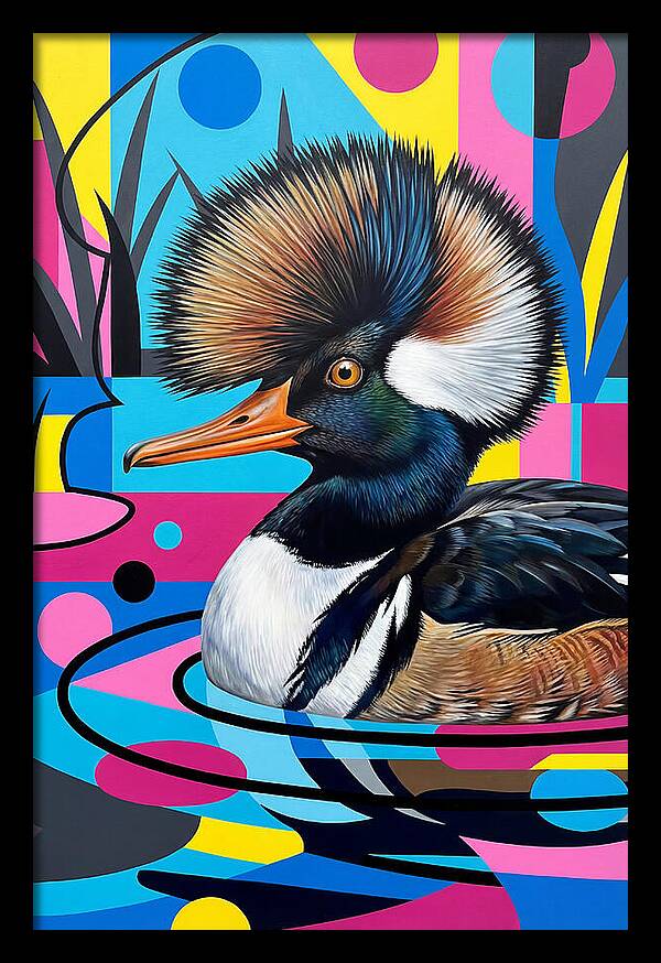 Merganser In Vibrant Colors