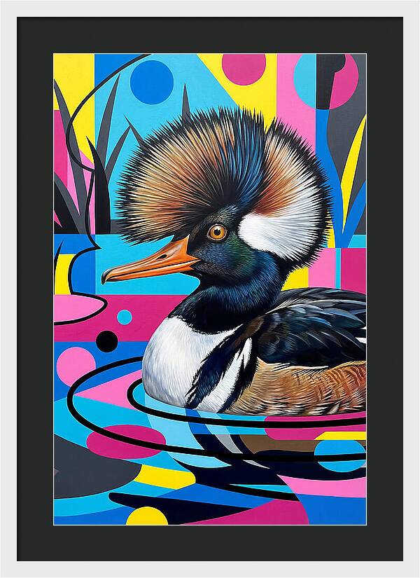 Merganser In Vibrant Colors