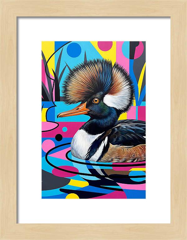 Merganser In Vibrant Colors