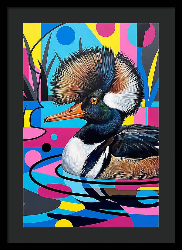 Merganser In Vibrant Colors