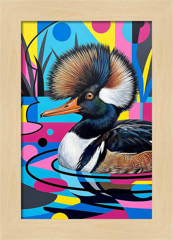 Merganser In Vibrant Colors