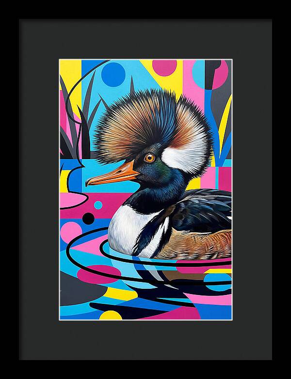 Merganser In Vibrant Colors