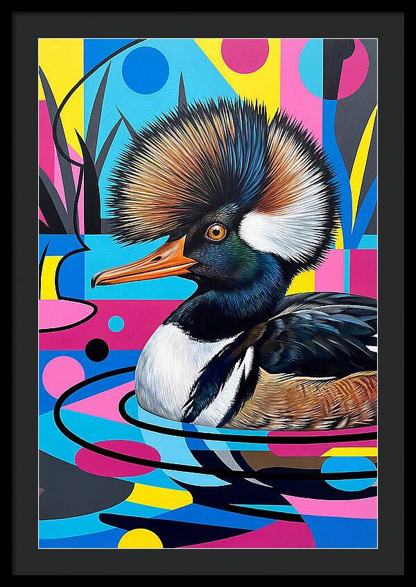 Merganser In Vibrant Colors