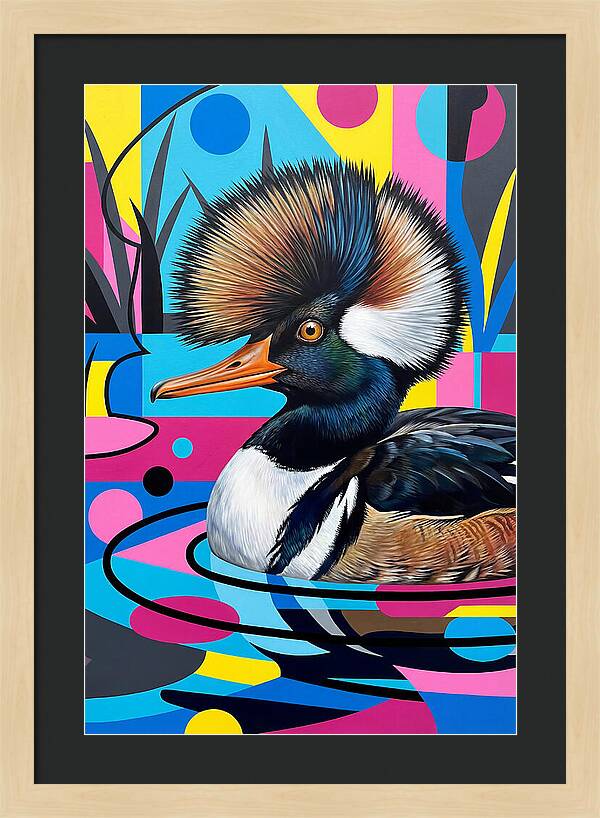 Merganser In Vibrant Colors