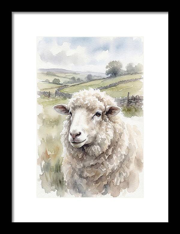 Merino Sheep In Pastoral Landscape