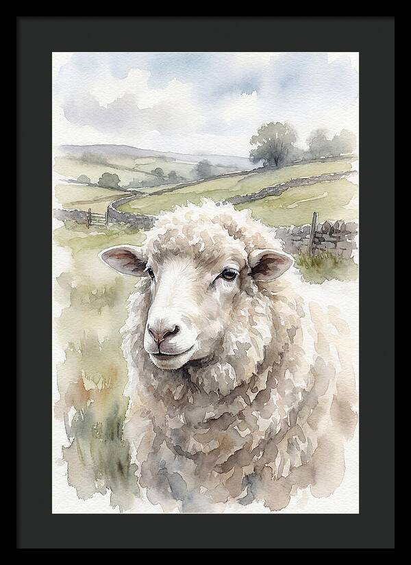Merino Sheep In Pastoral Landscape