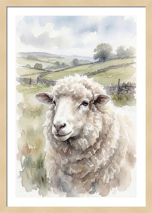 Merino Sheep In Pastoral Landscape