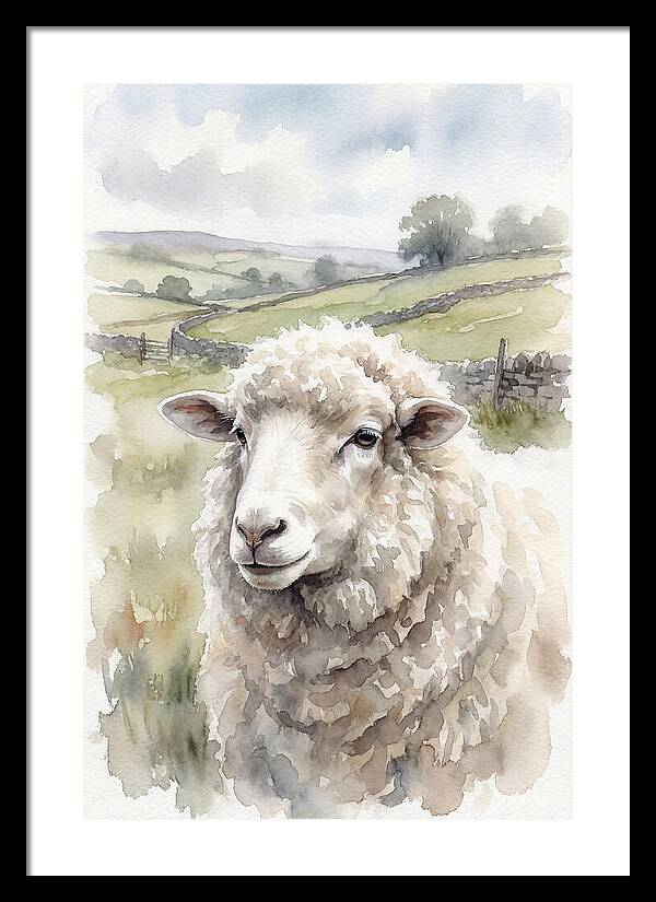 Merino Sheep In Pastoral Landscape