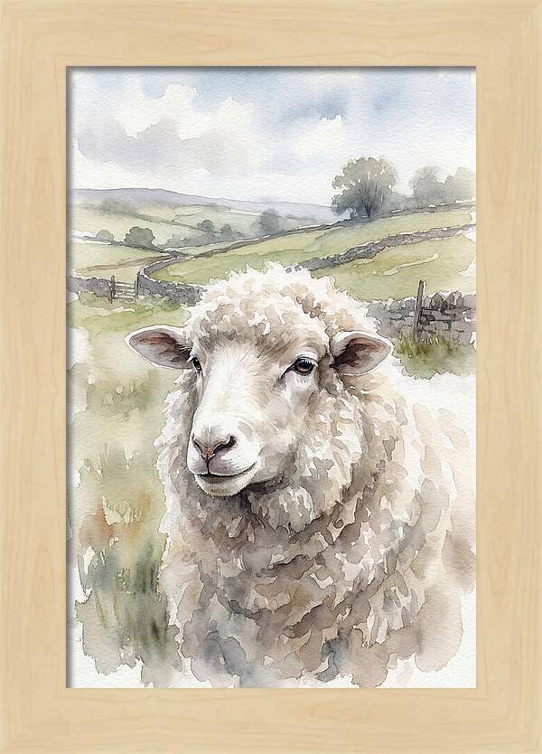 Merino Sheep In Pastoral Landscape