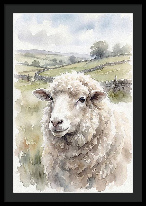 Merino Sheep In Pastoral Landscape
