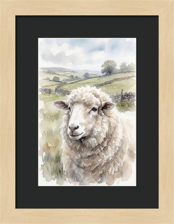 Merino Sheep In Pastoral Landscape