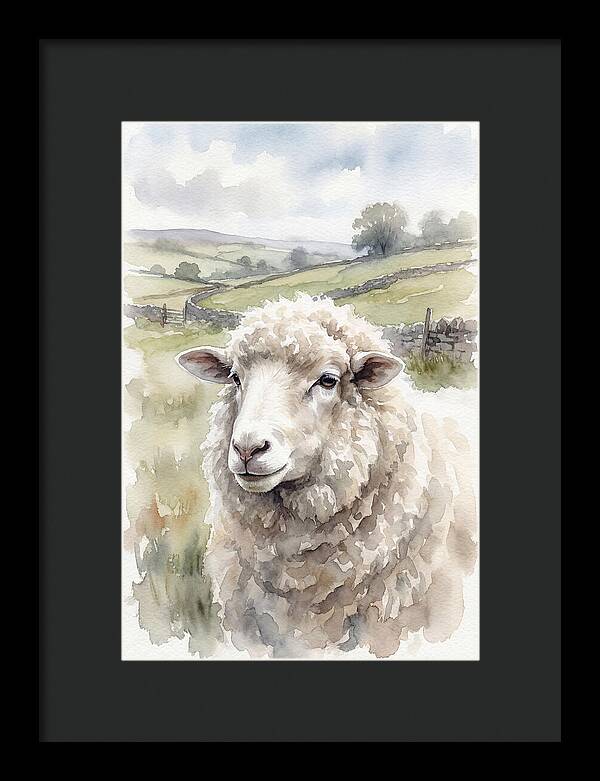 Merino Sheep In Pastoral Landscape