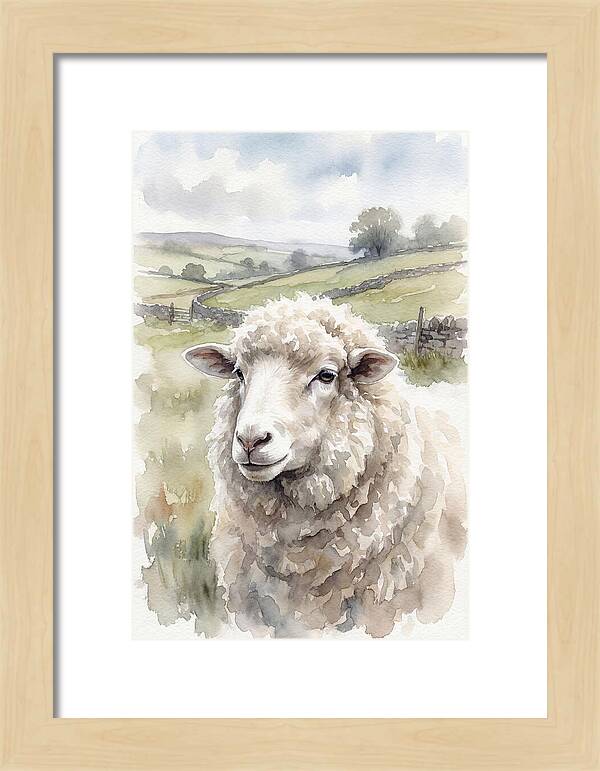 Merino Sheep In Pastoral Landscape