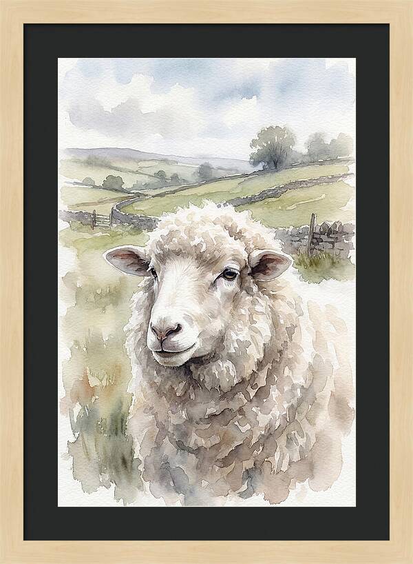 Merino Sheep In Pastoral Landscape