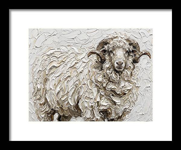 Merino Sheep In Textured Elegance