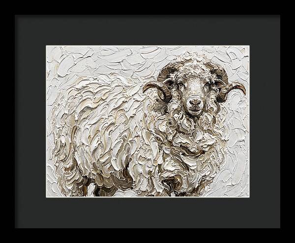 Merino Sheep In Textured Elegance
